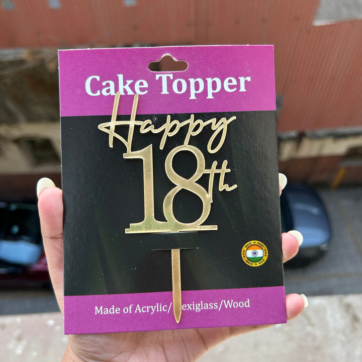 Happy 18th 4” Acrylic Topper