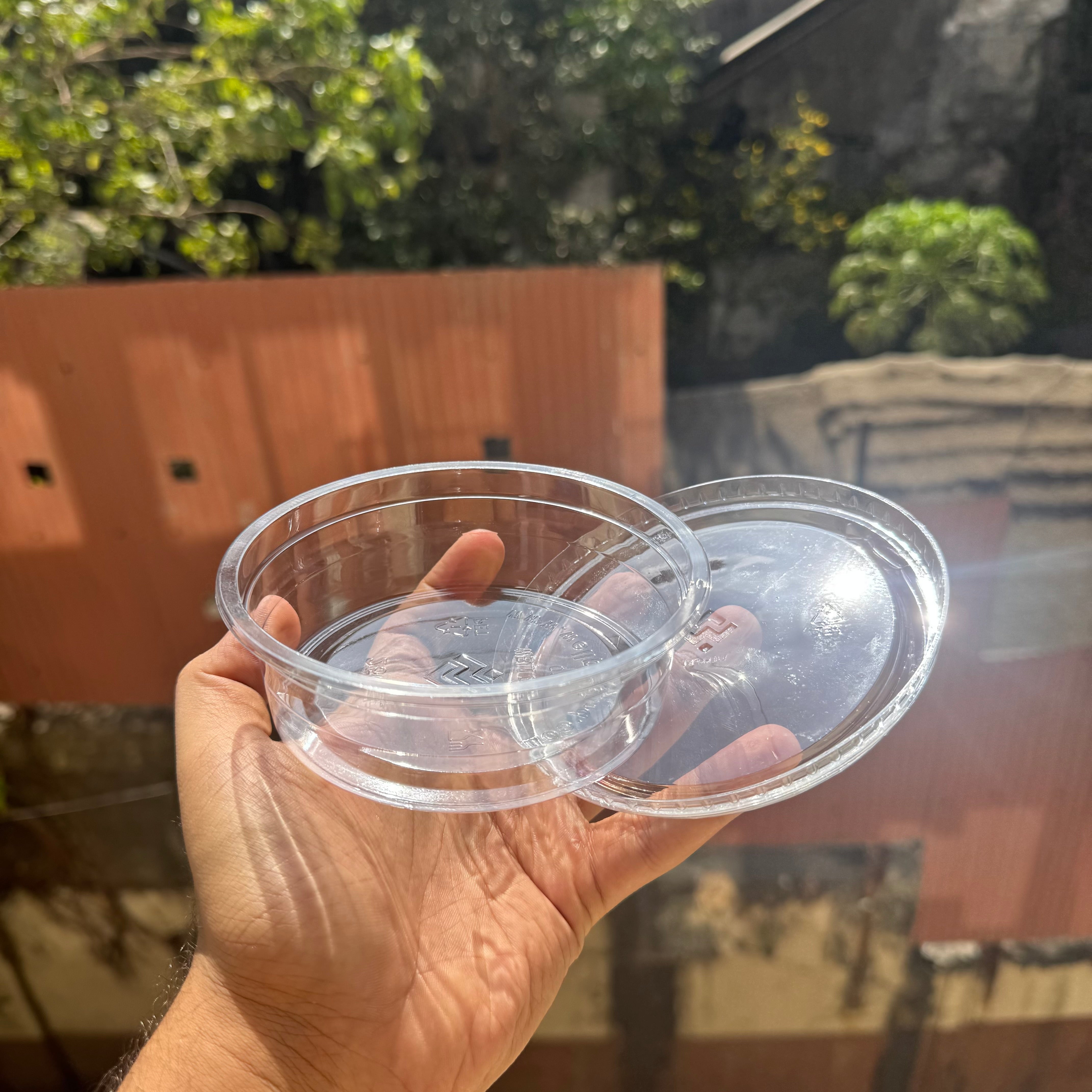 Round Dessert Container PVC With Lid 250ml (10pc) •CFO