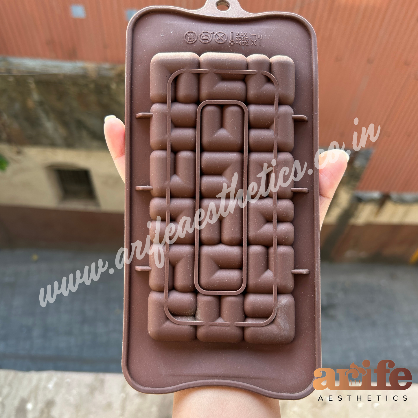 Jigsaw Bar Designer Silicon Chocolate Brown Mould