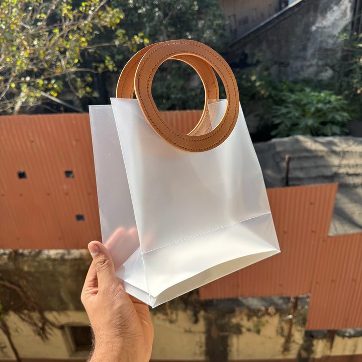 Frosted Bag 8x9inch (10pc) Tan Colour