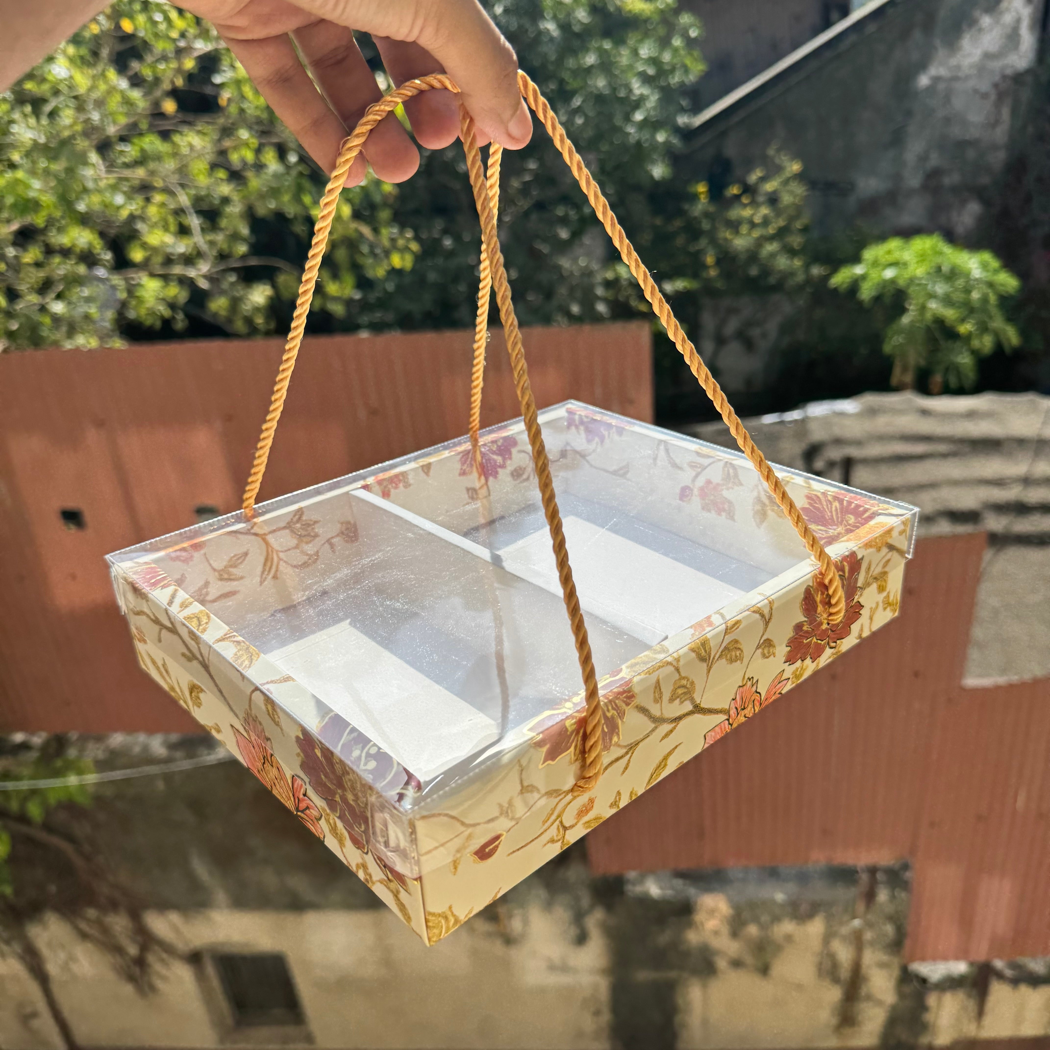 Rakhi Marigold Box - Bar + Cavity (10pc) • BK 97 MM