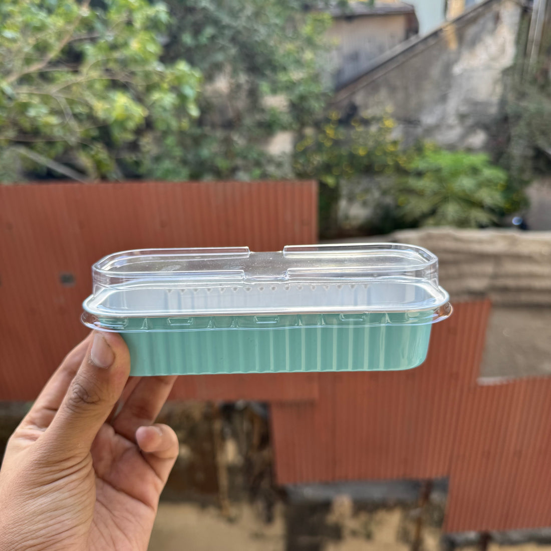 Rectangle Foil Bakeable Container Blue (10pc)