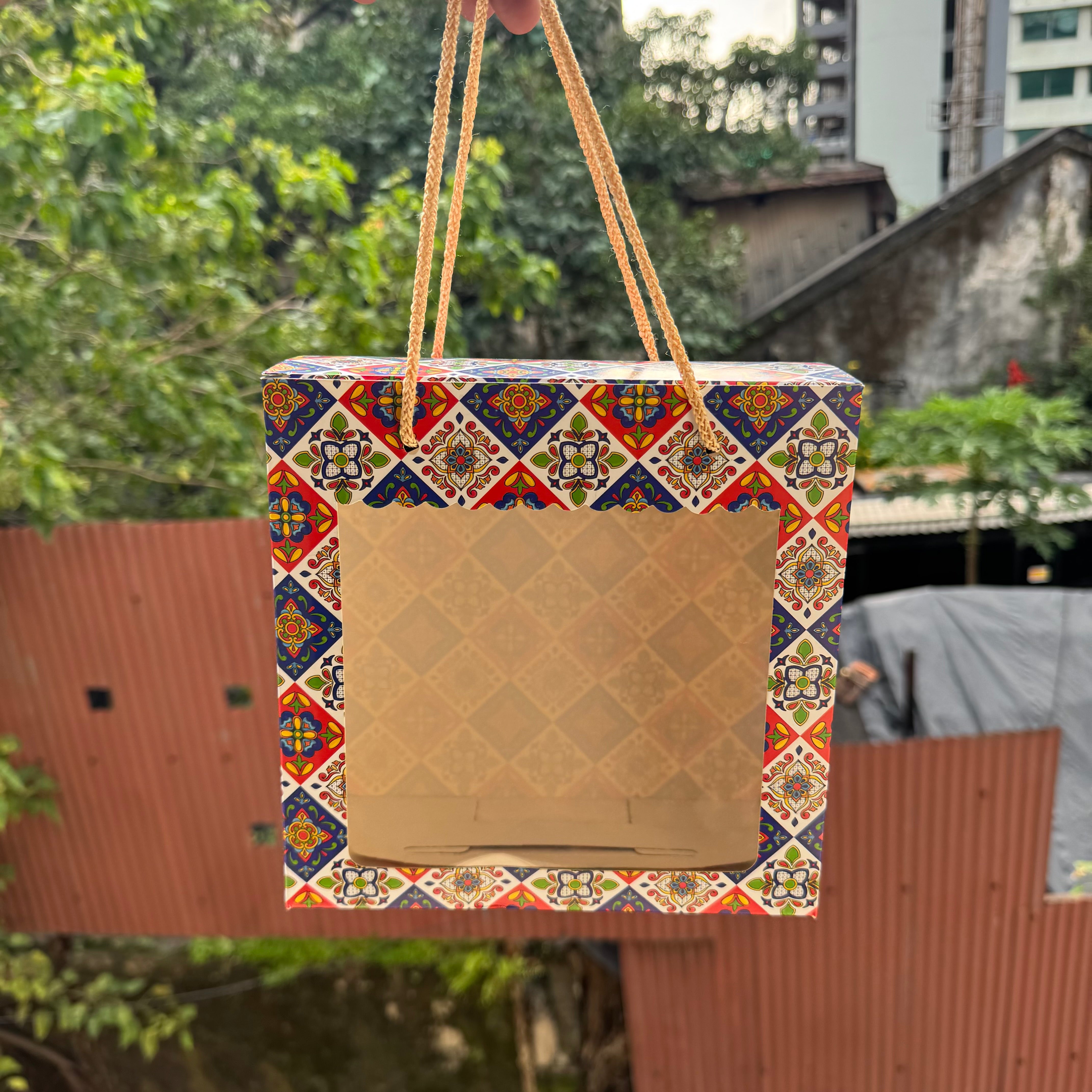 Diwali Hamper Bag With Handle 8” (10pc) ~ Utsav Collection