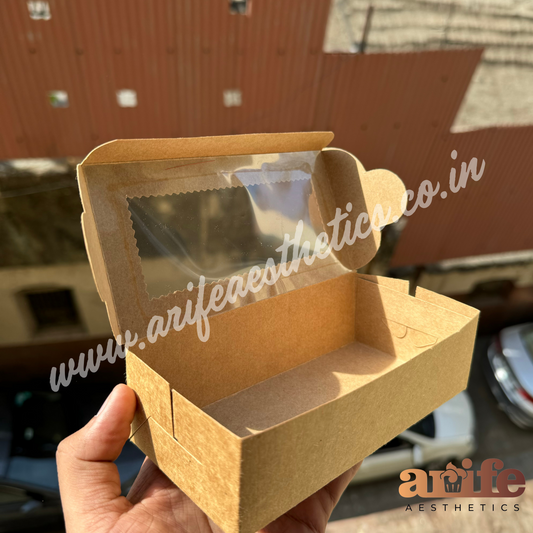 2 in 1 Brownie / Cookie Box Kraft (10pcs)