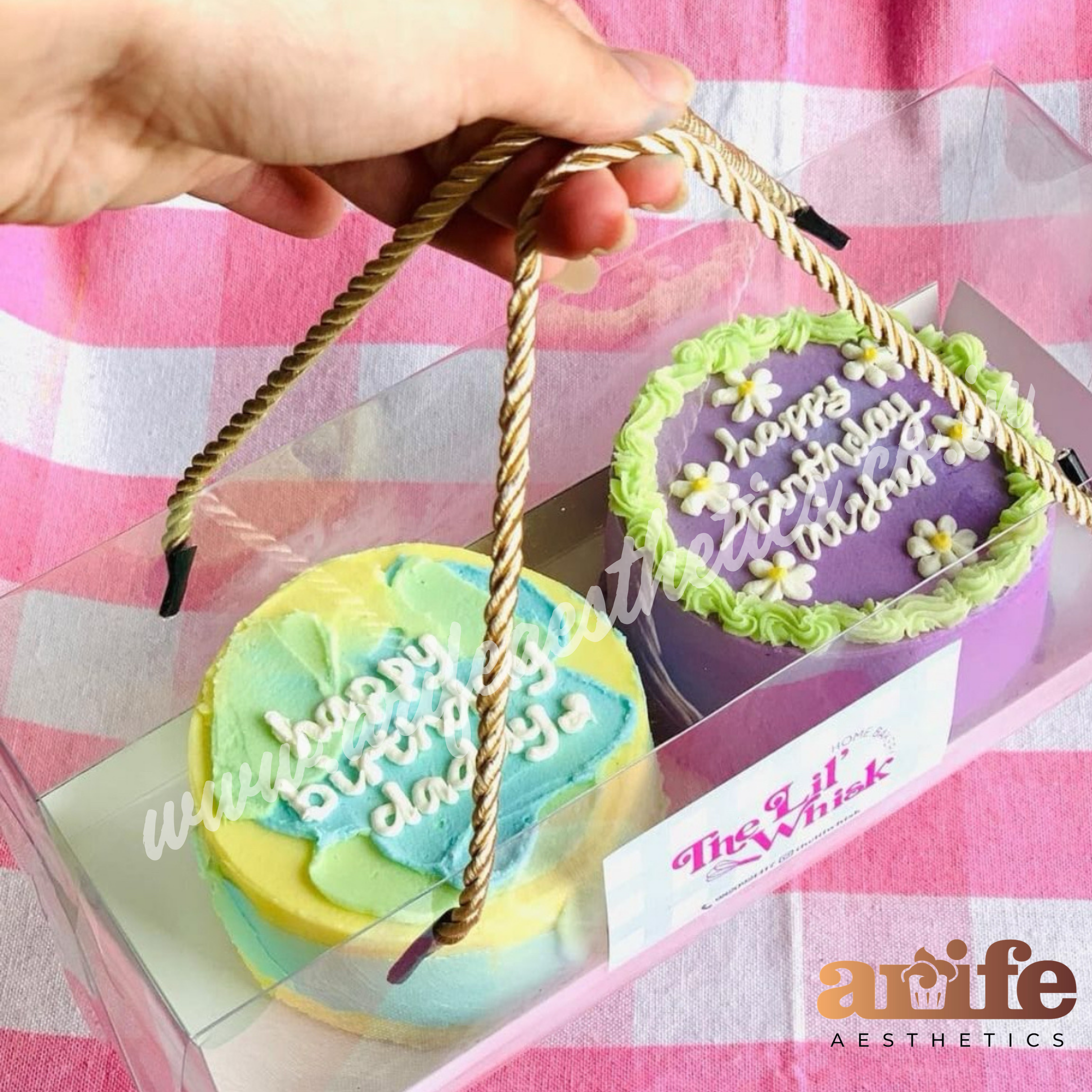 4 Cavity Pvc Cupcake Box / Bento Box / Hamper Box Transparent With Handle (10pcs)