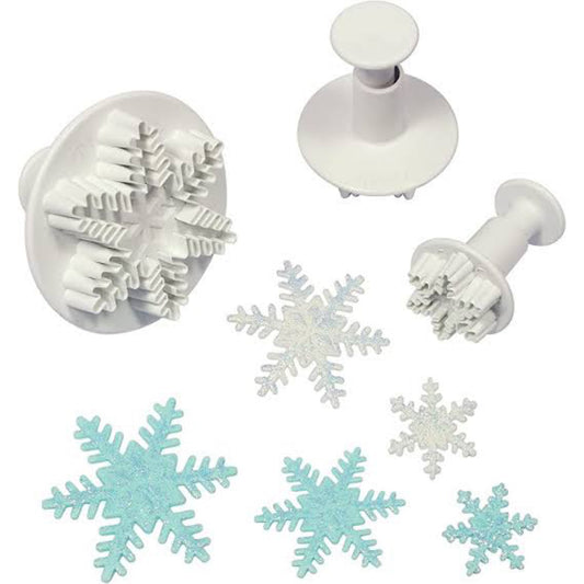 3pcs Snowflake Plunger Cutter