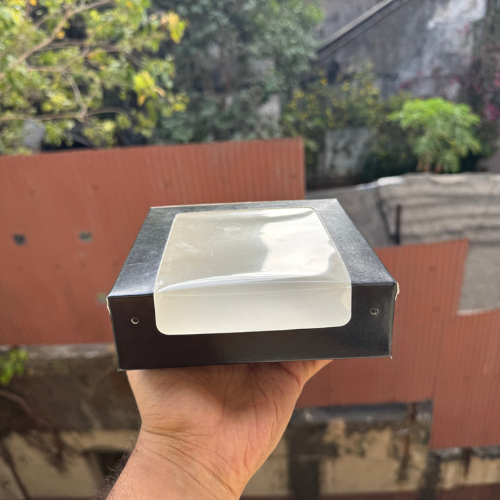 4 Brownie L Shape Window Box Black (10pc) - Arife.Aesthetics