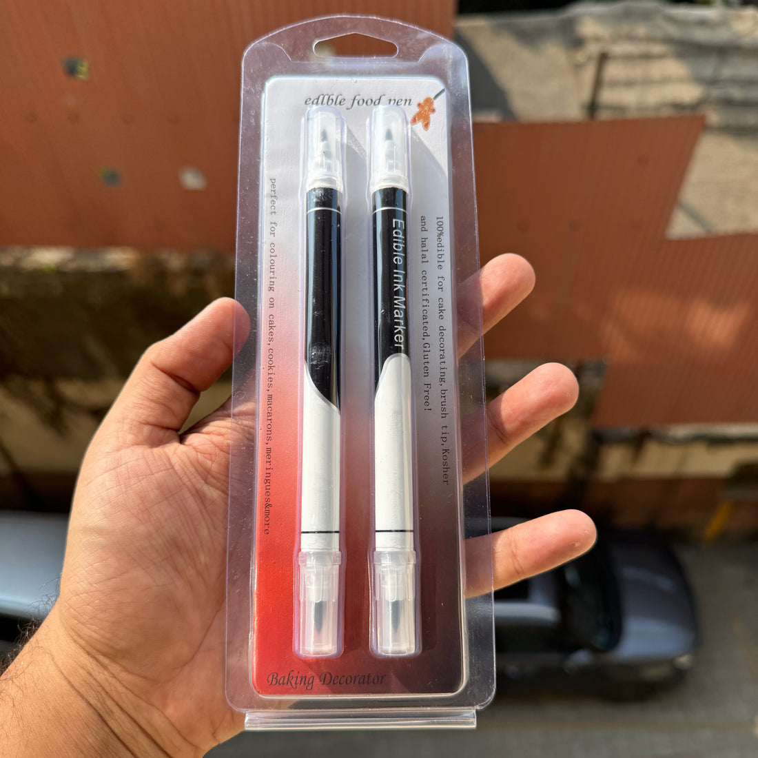 2 in 1 Edible Ink Coloring Marker Double-Sided - Set of 2pcs Black
