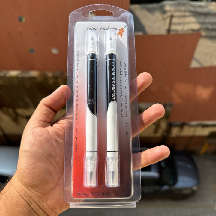 2 in 1 Edible Ink Coloring Marker Double-Sided - Set of 2pcs Black