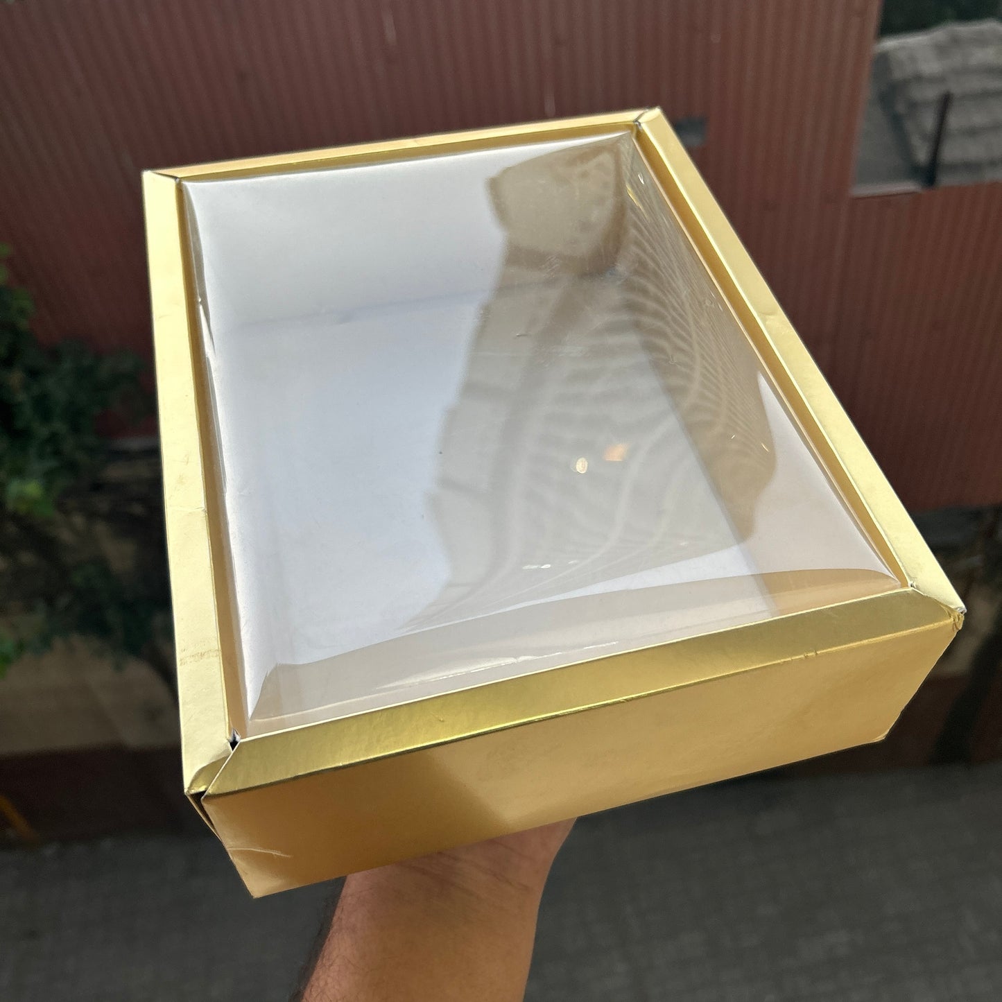 Golden Hamper Box With Lid