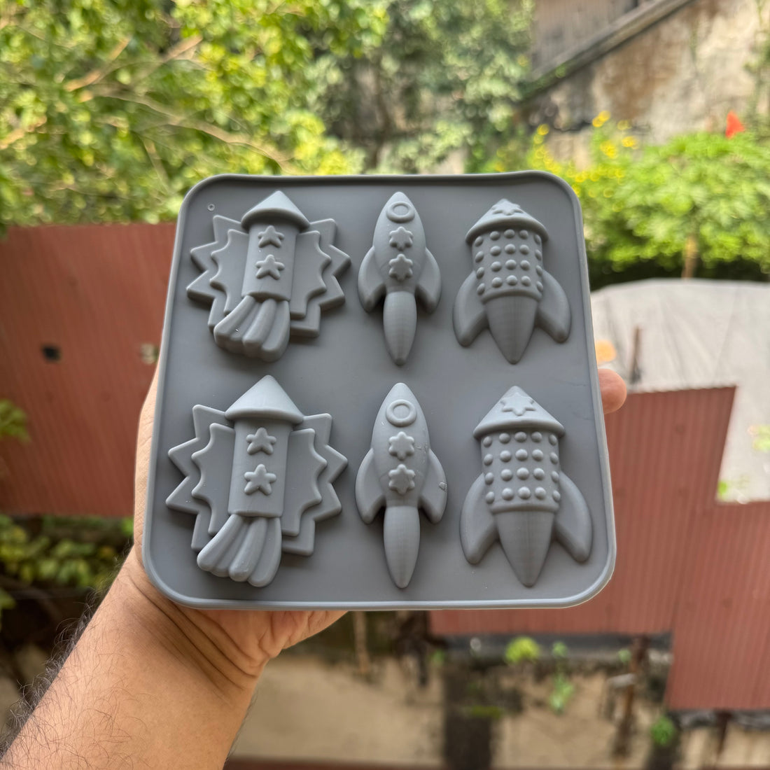 Diwali ~ Rocket Silicon Mould 6in1 (1pc)