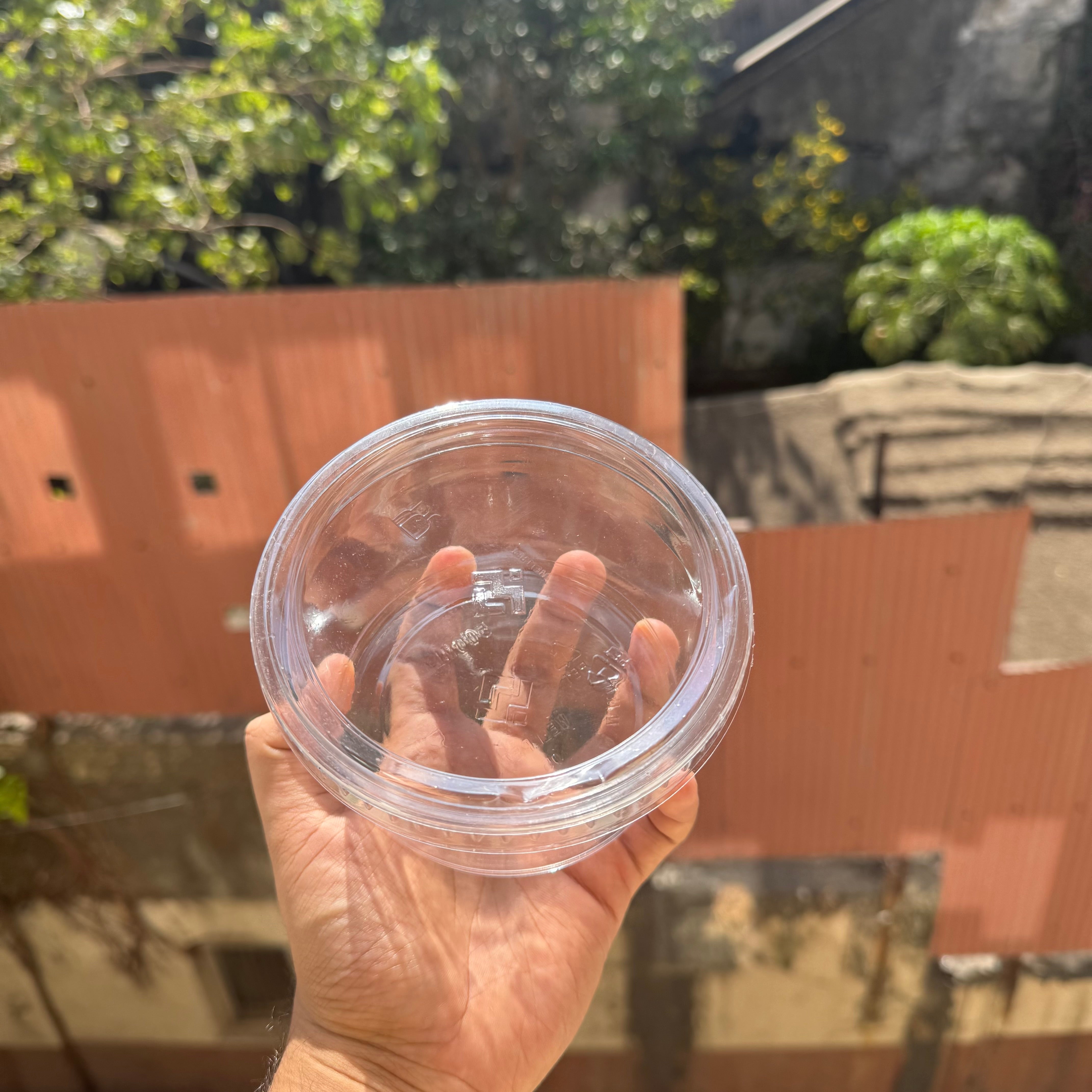 Round Dessert Container PVC With Lid 500ml (10pc) •CFO