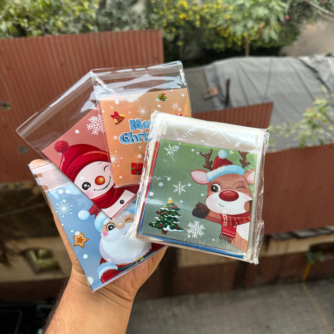 Christmas Cookie Pouch (100pcs in a pack approx) | 4x4inch with peel & seal | Assorted Designs In One Pack