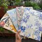 Premium Aesthetic Floral Print Collapsible Hamper Box with Gold Foiling Detailing