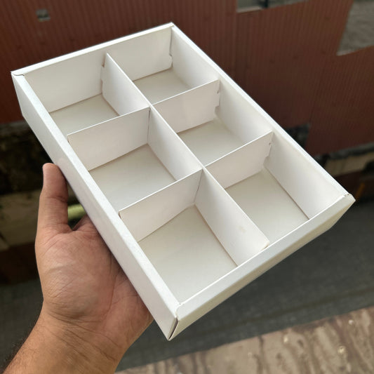 6 Brownie Partition Box Printed