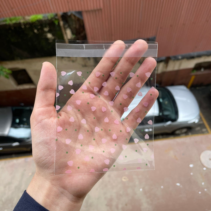 Valentine Heart Transparent Cookie Pouch 100 pcs