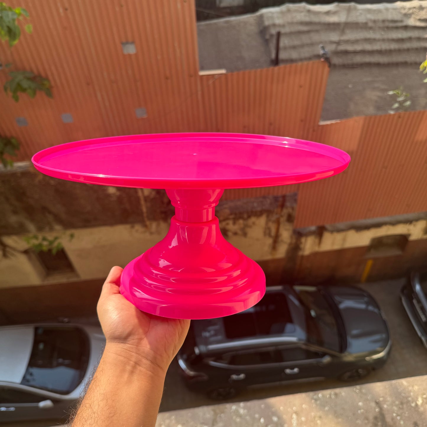 Adjustable Plastic Cake Stand | Cupcake Stand | Display Stand - Fuchia  Pink