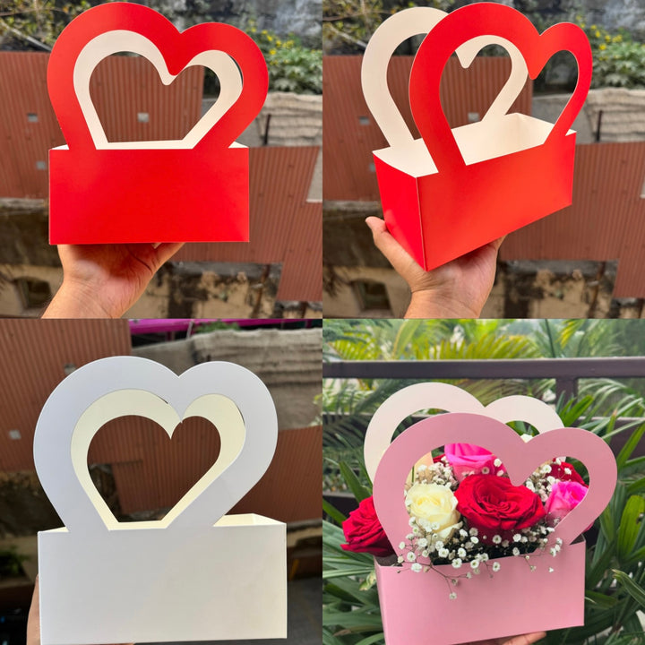 Heart Hamper Floral Bag (10pc)