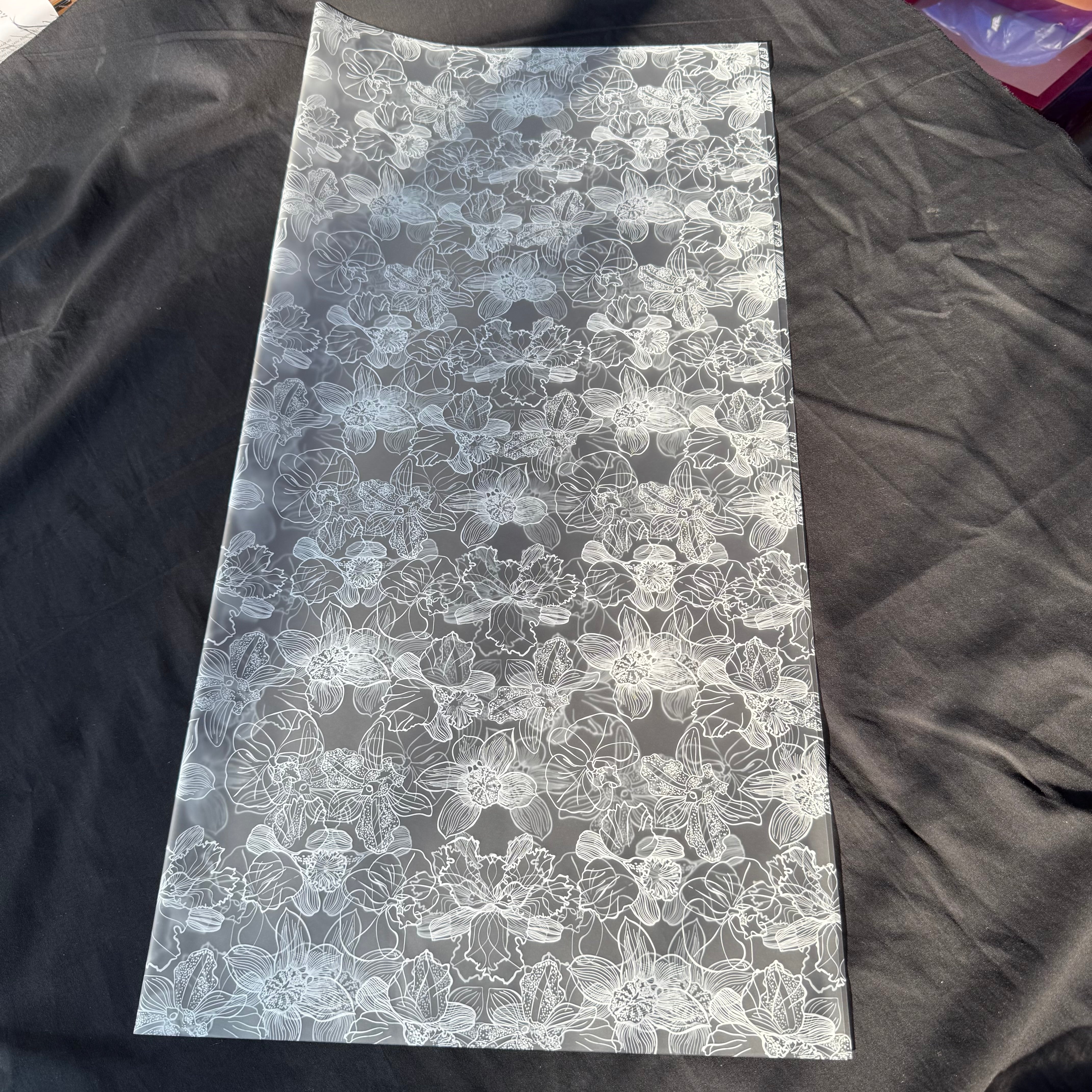 Bouquet Wrapping Sheet - White Orchid  - (20 sheets)