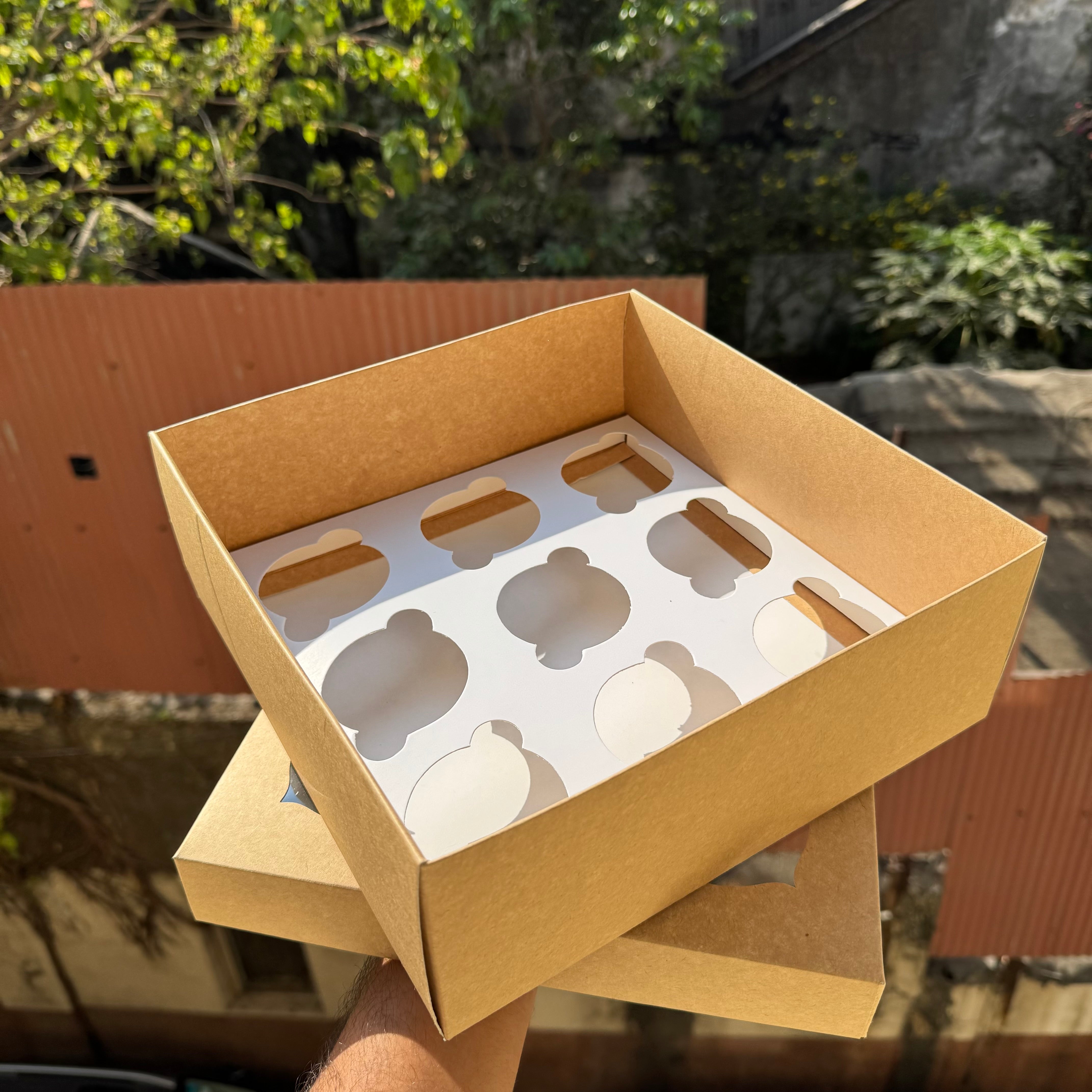 9in1 Cupcake Box Kraft