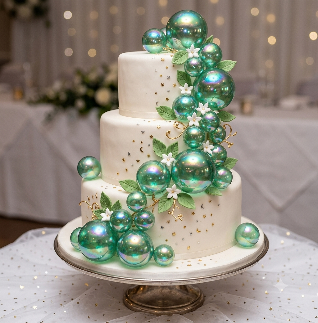 Crystal Faux Ball Green