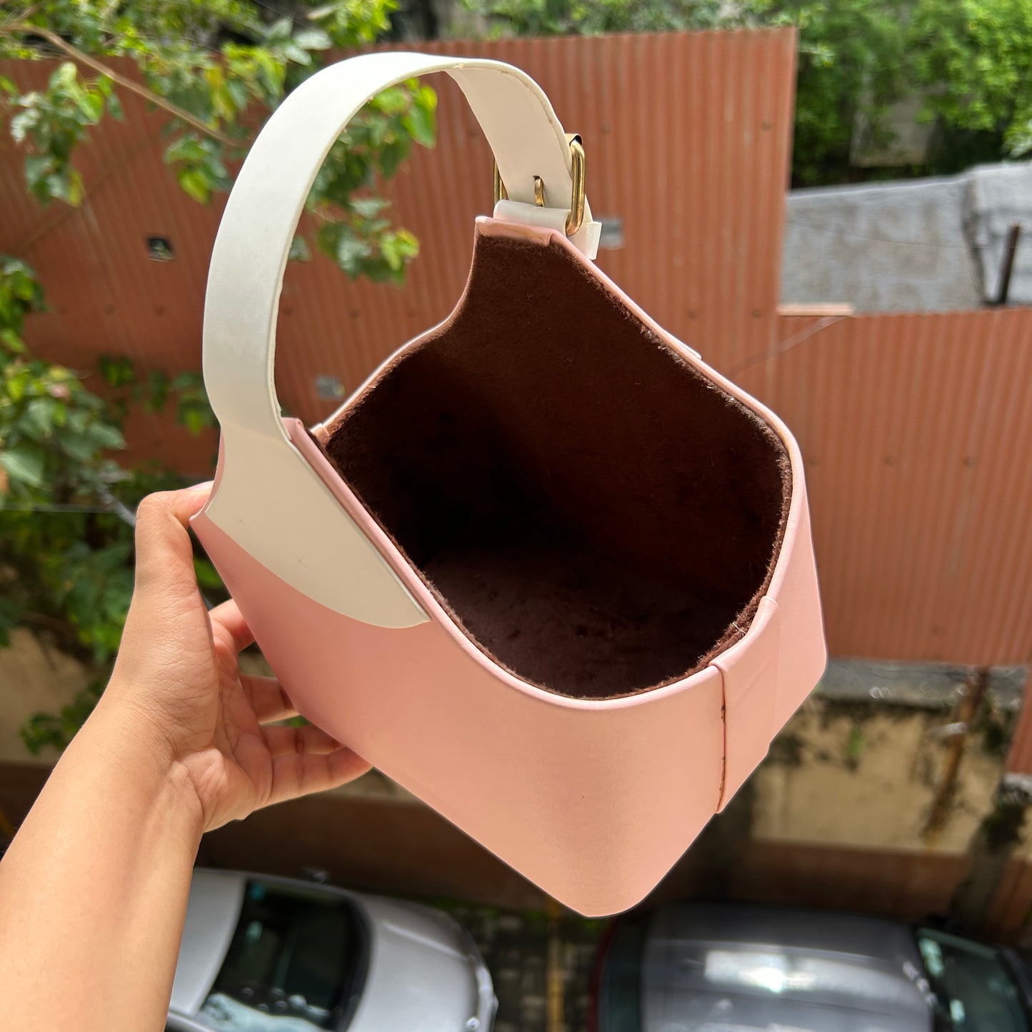 Premium Mini Leatherite Baskets Pink