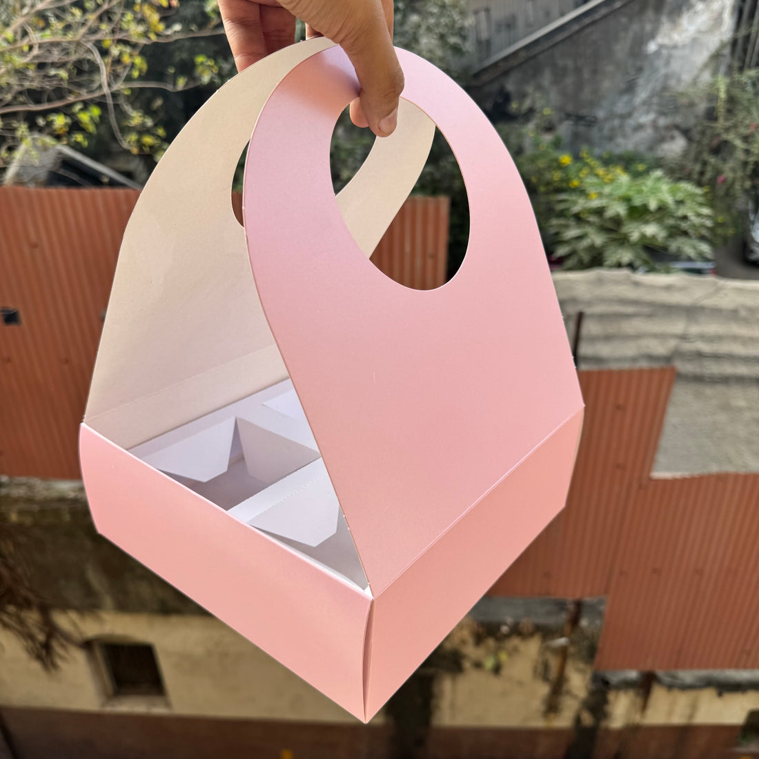 Hamper Box With Compartment And Handle (10pc)