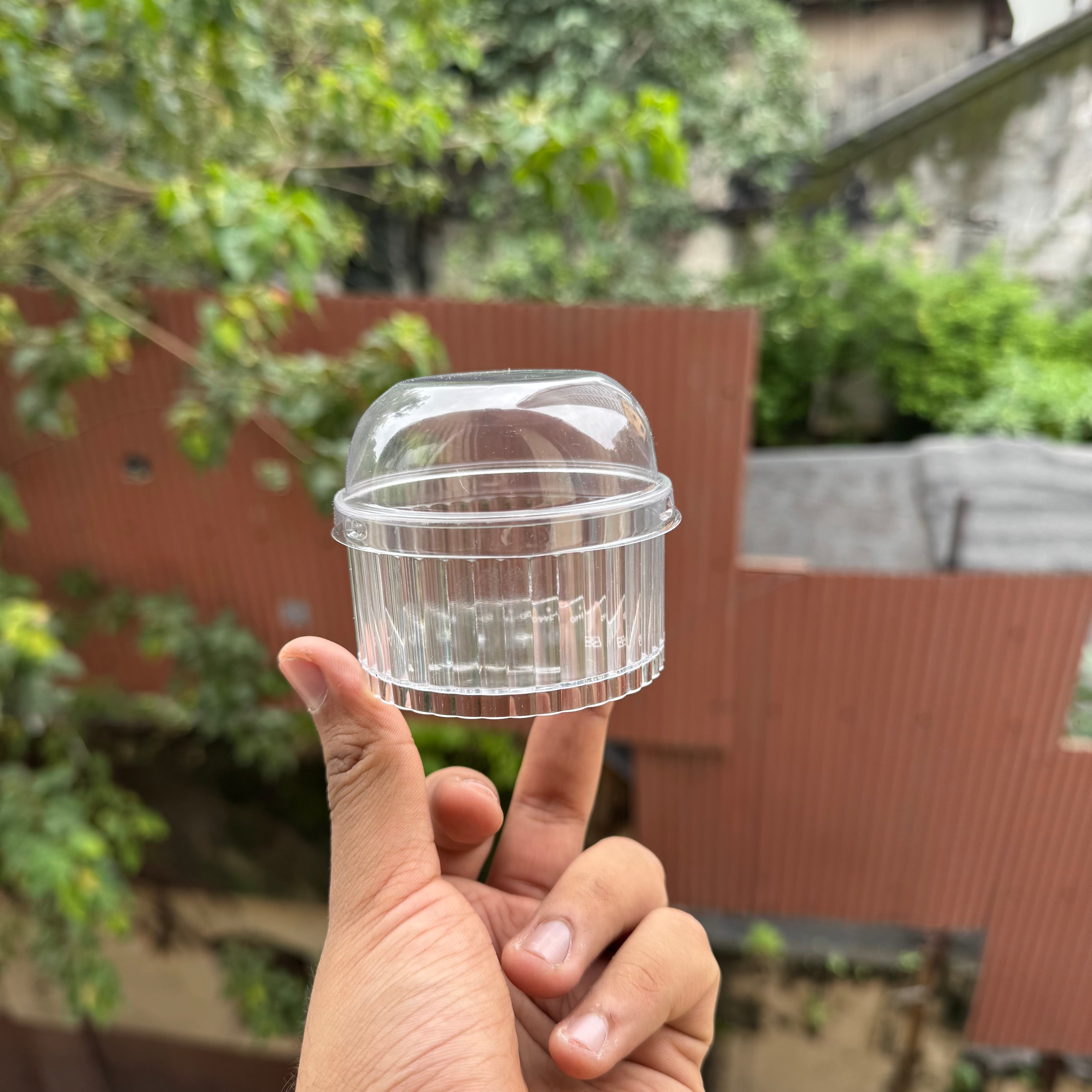 Ramekin Style Plastic Mousse Cup With Lid (10pc) #N1