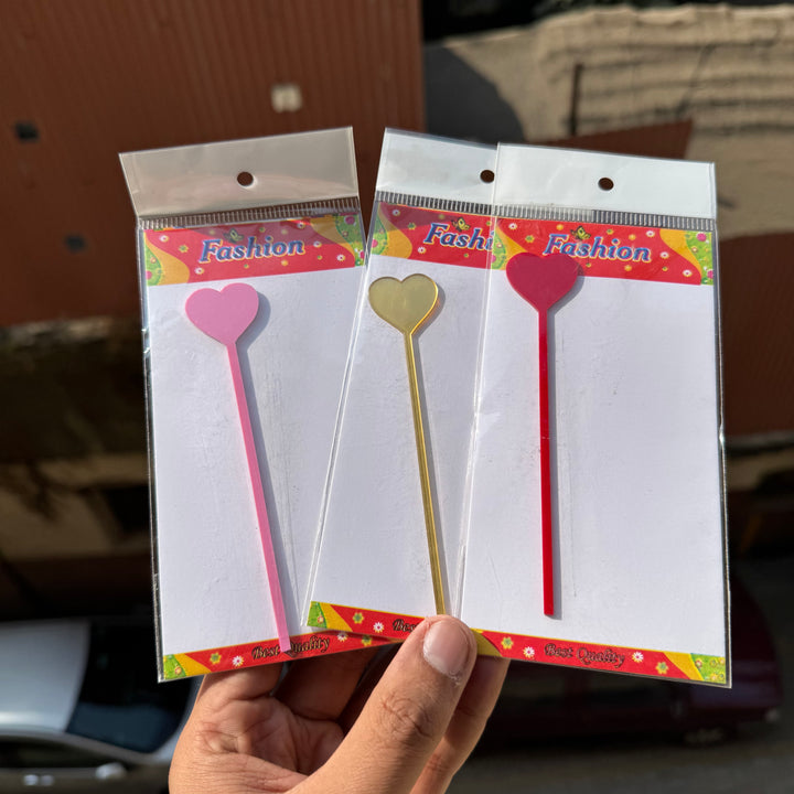 Valentine Acrylic Stirrers / Topper (3pc set)