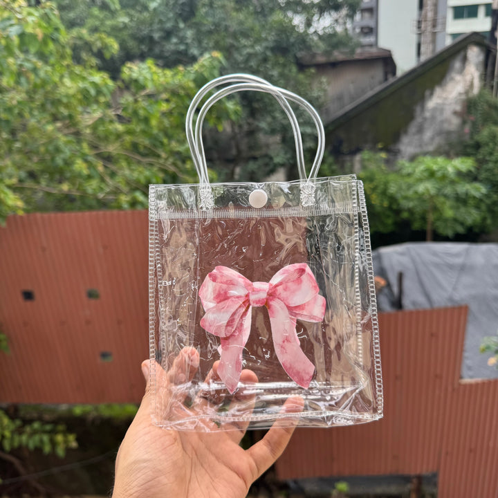 Nia PVC Printed Bag (10pc) ~ Pink Bow