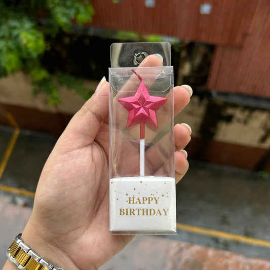 3D Star Pinata Candle