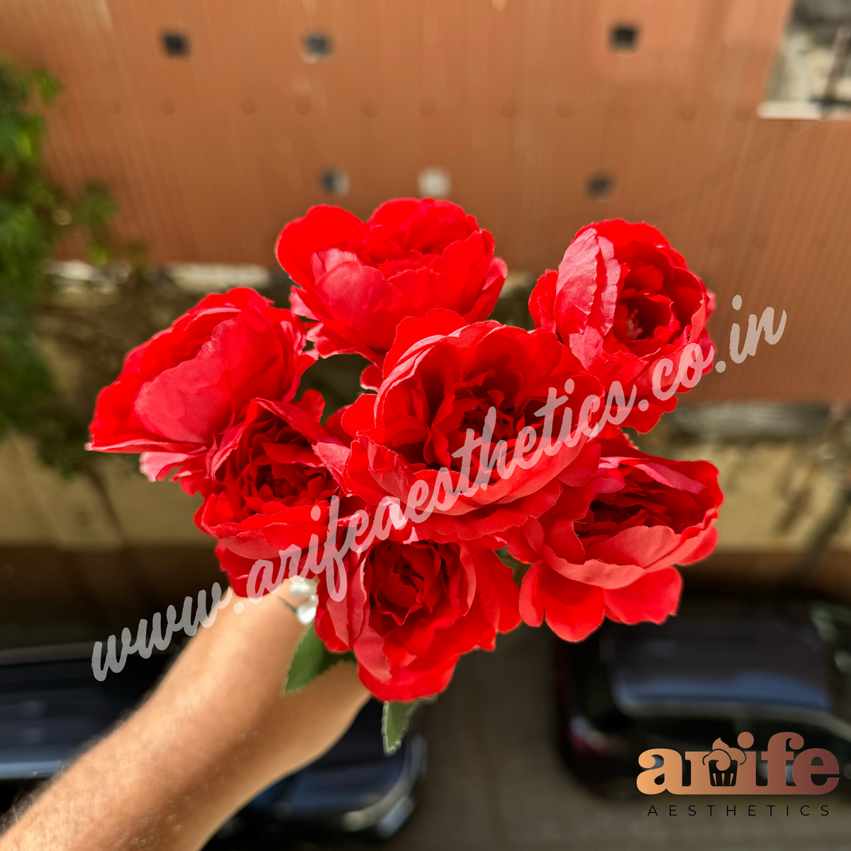 Flower Rife Red ABCD Artificial Flower Bunch – Arife.Aesthetics