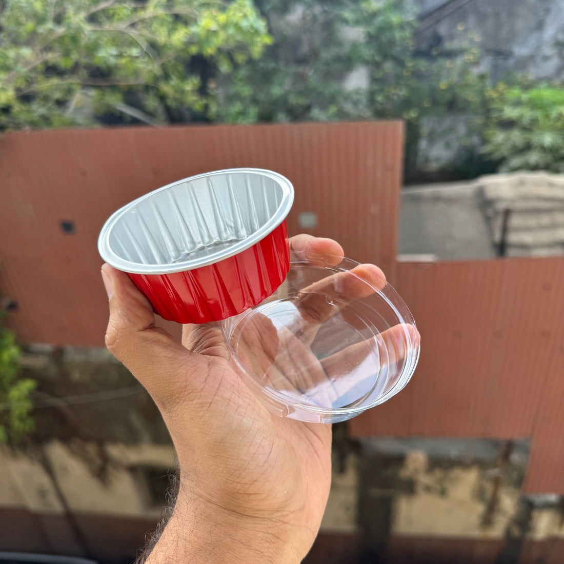 Round Foil Container With Lid (10pc)