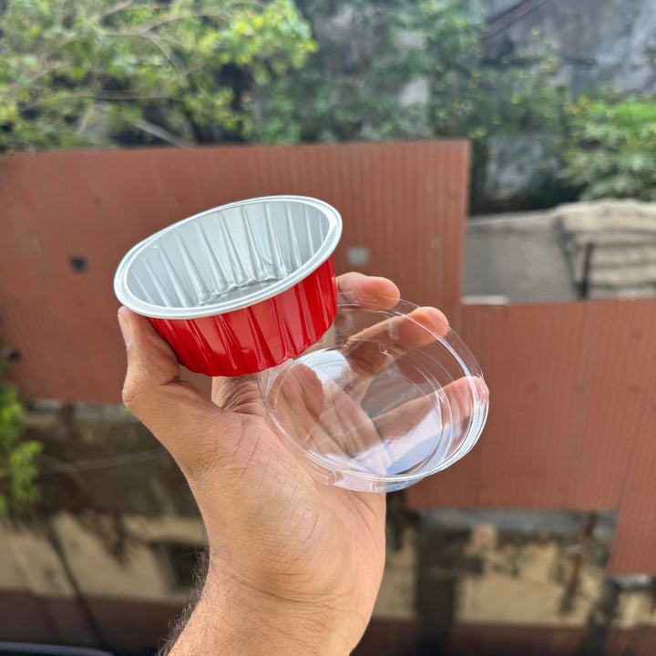 Round Foil Container With Lid (10pc)