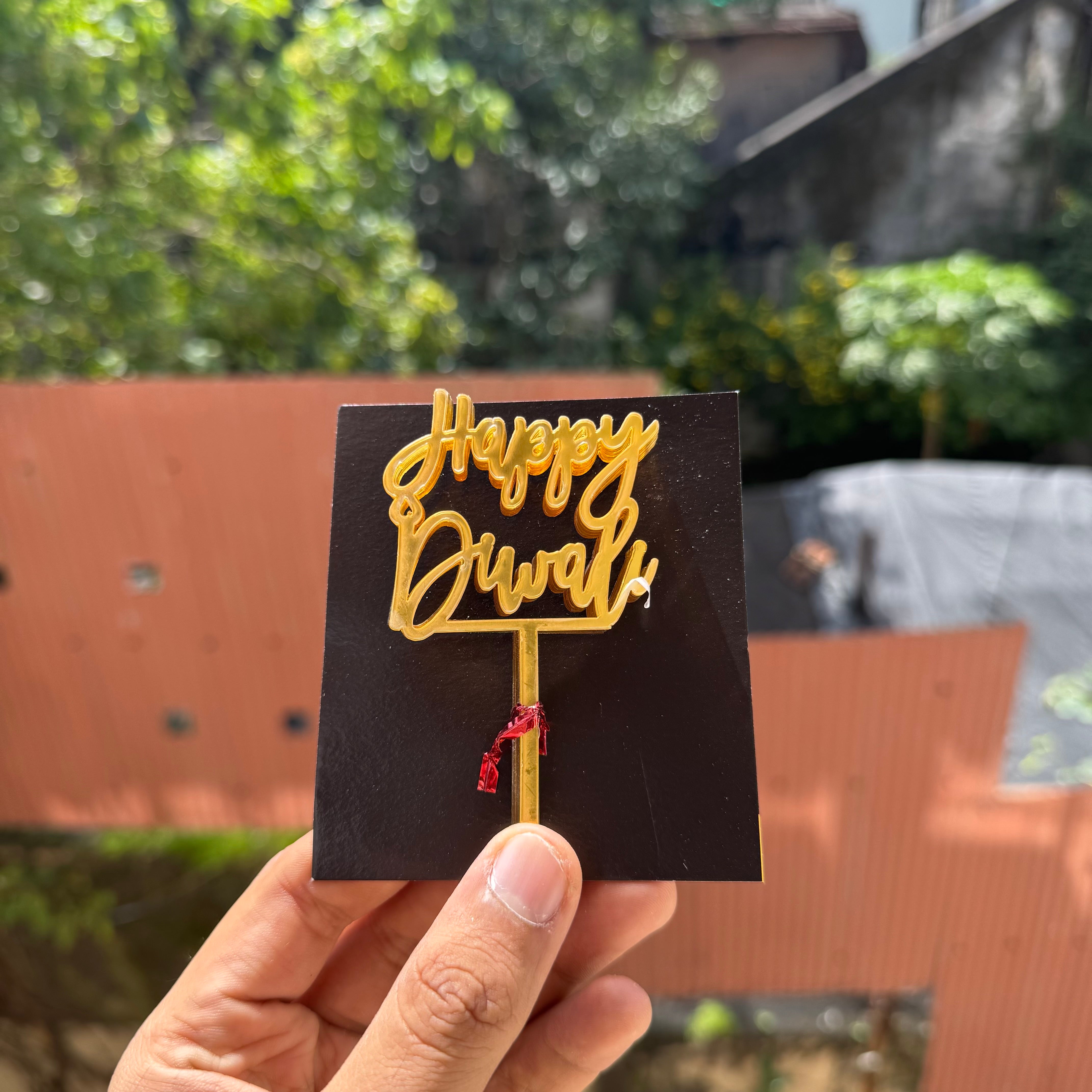 Happy Diwali 3” Acrylic Topper (10pc)