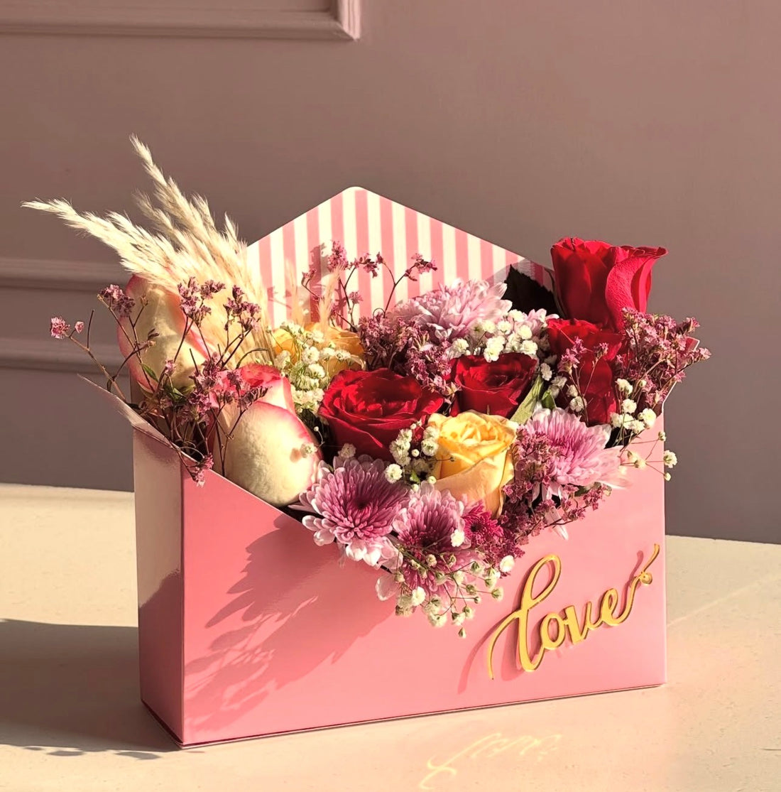 Striped Envelope Holder (10pc) Peach