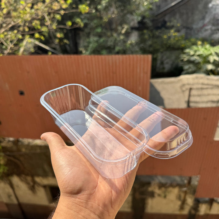 Trending Rectangle Dessert PVC Container (10pc)