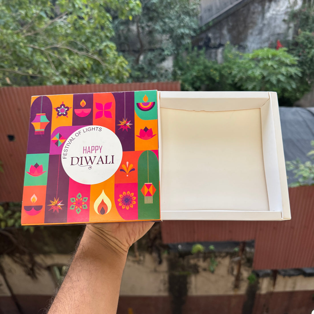 Diwali Slider Box (10pc) || 9 Cavity Size ~ Print A