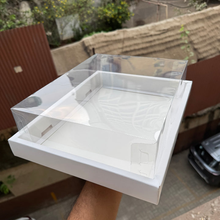 Cake and Flower Big Display Hamper Box White (5pc) #New