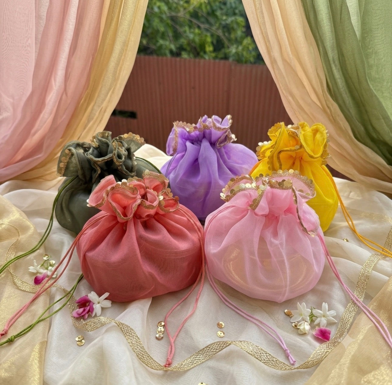 Organza Ribbon Potli - 1pc Any