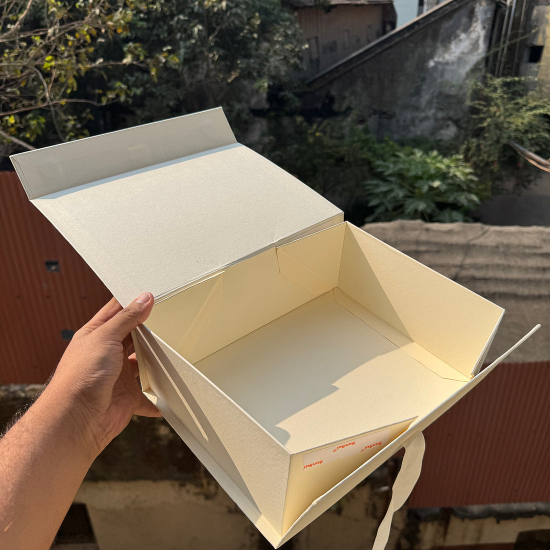 Collapsible Ribbon Trunk Hamper Box (10pc)