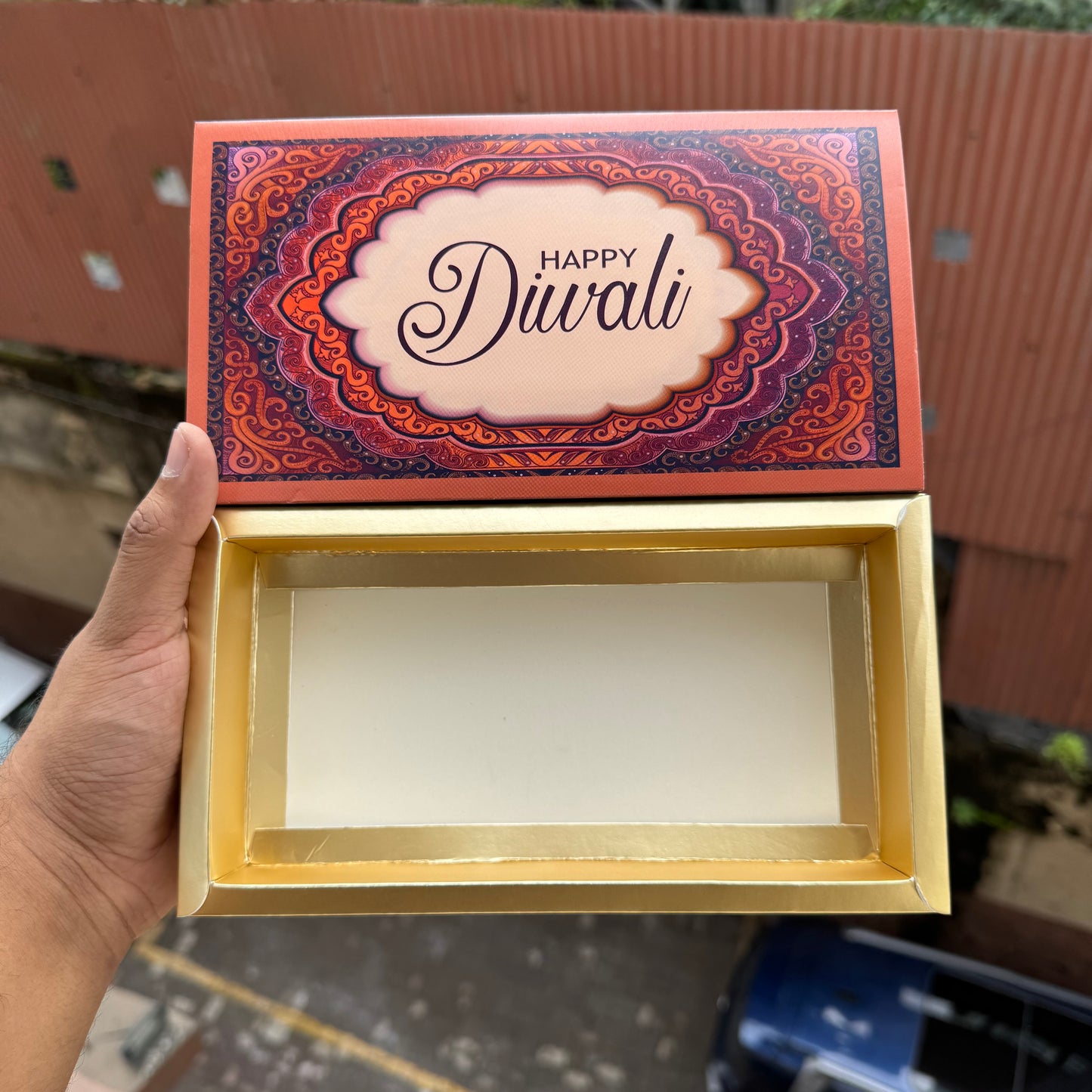 Diwali Slider Box - 8 Cavity - For Chocolates / Candles / Truffles / Brownies / Mithai’s & More (10pc)