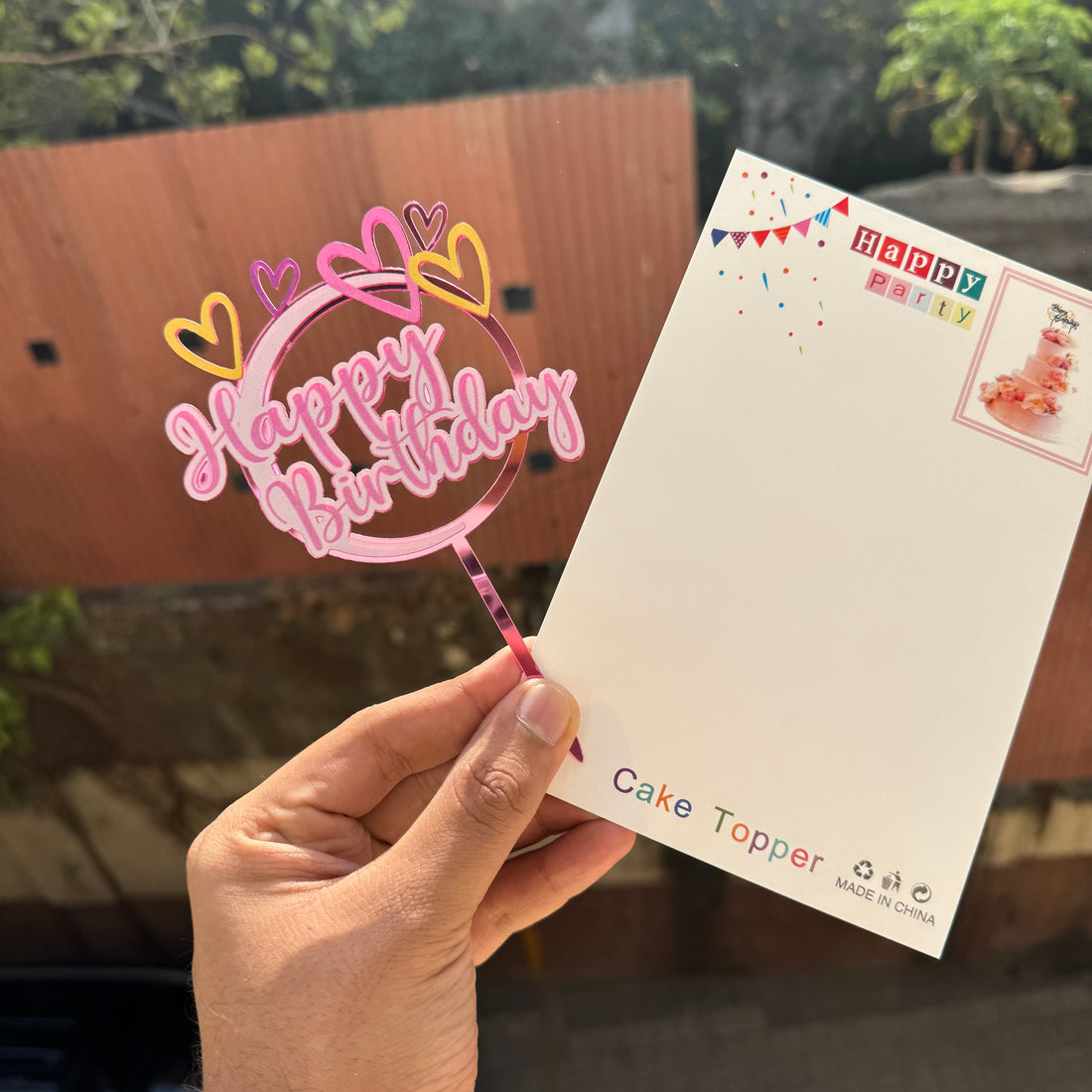 Birthday Printed Acrylic Topper 1 pc