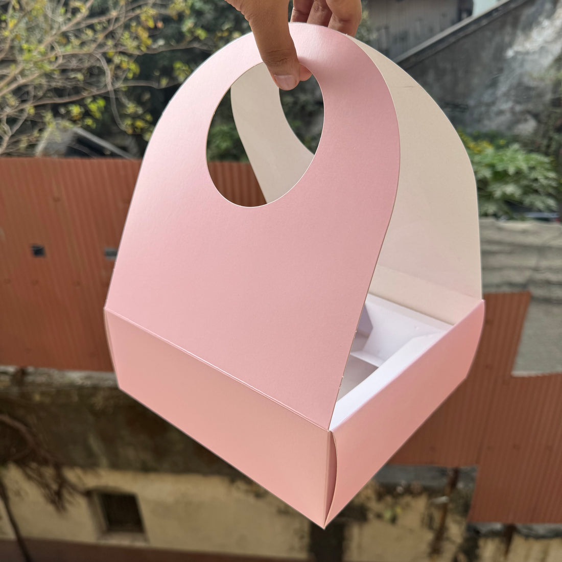 Hamper Box With Compartment And Handle (10pc)