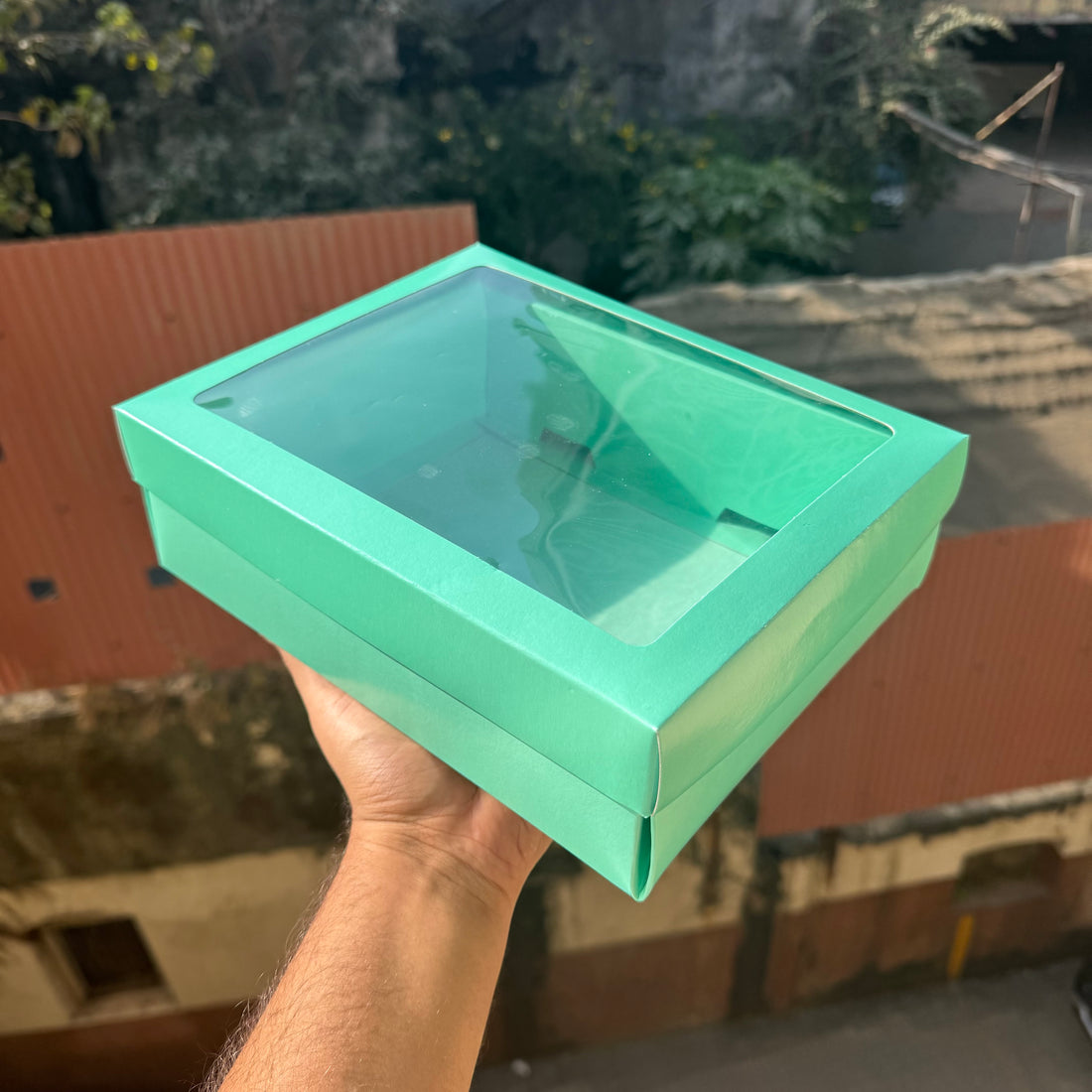 Mint Green Top Bottom Hamper Box - Valentine Edit