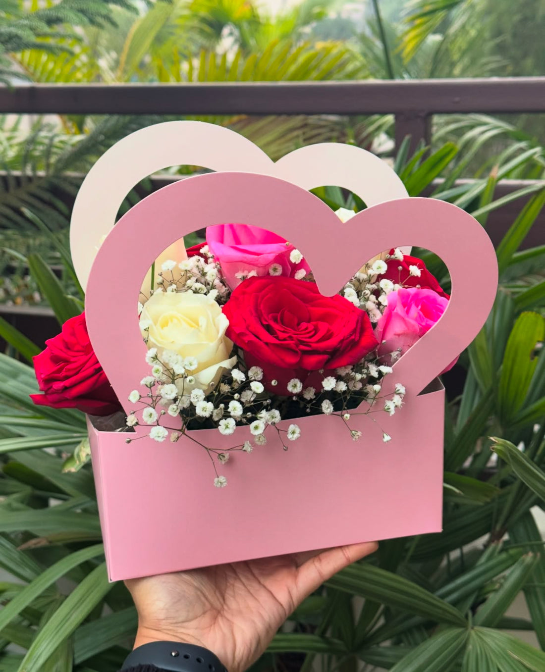 Heart Hamper Floral Bag (10pc)