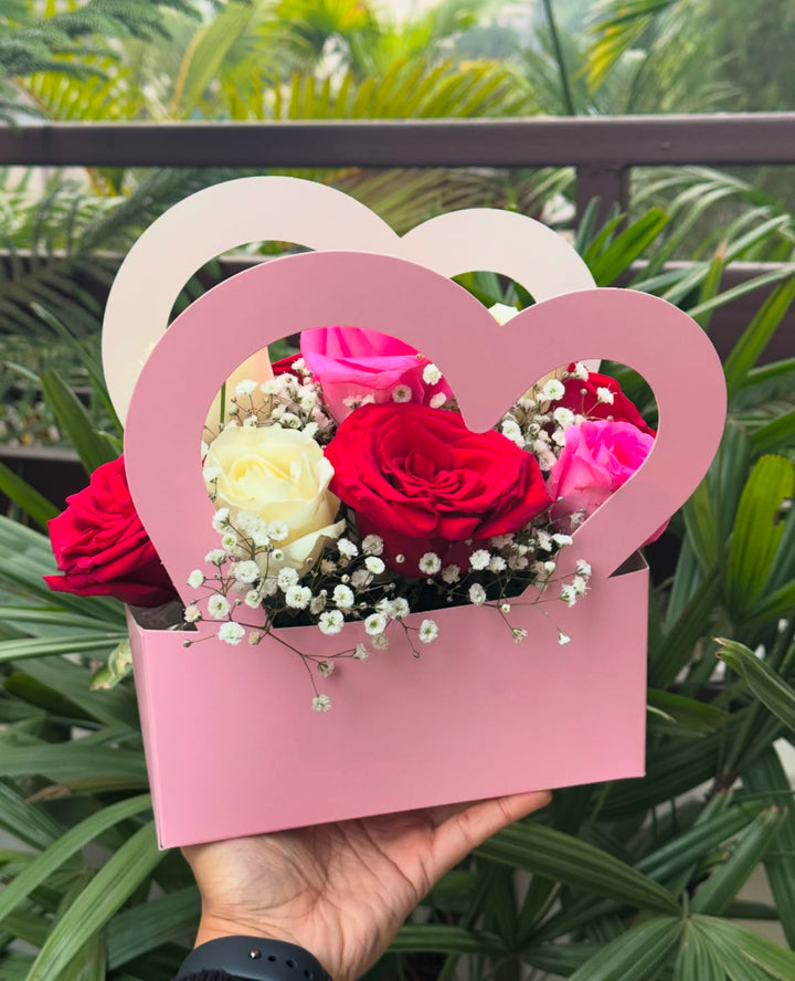 Heart Hamper Floral Bag (10pc)