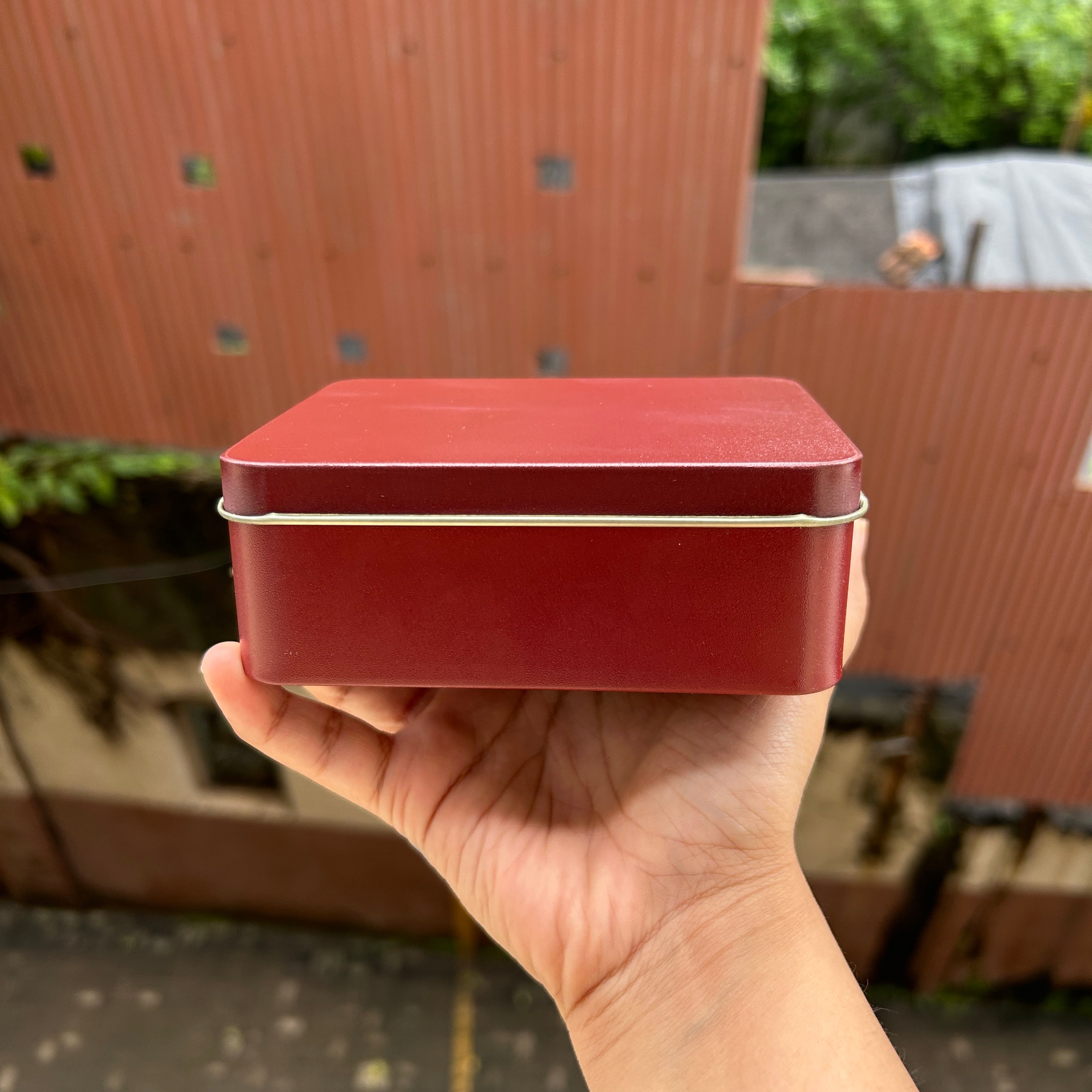 Cookie Dream Tin Rectangle - Burgundy