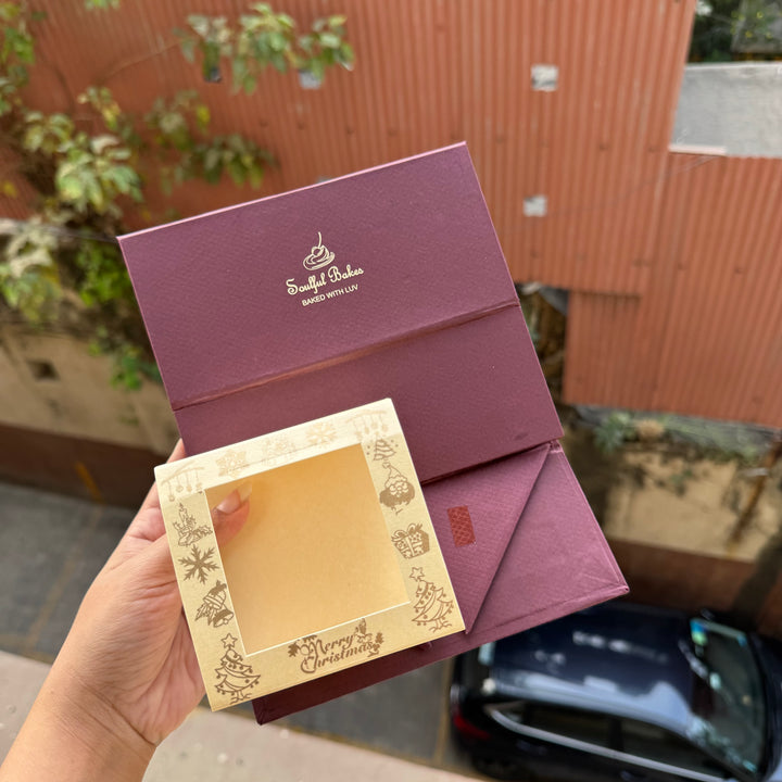 Logo Customised Plum Hamper Box With Sleeve (100 pc)