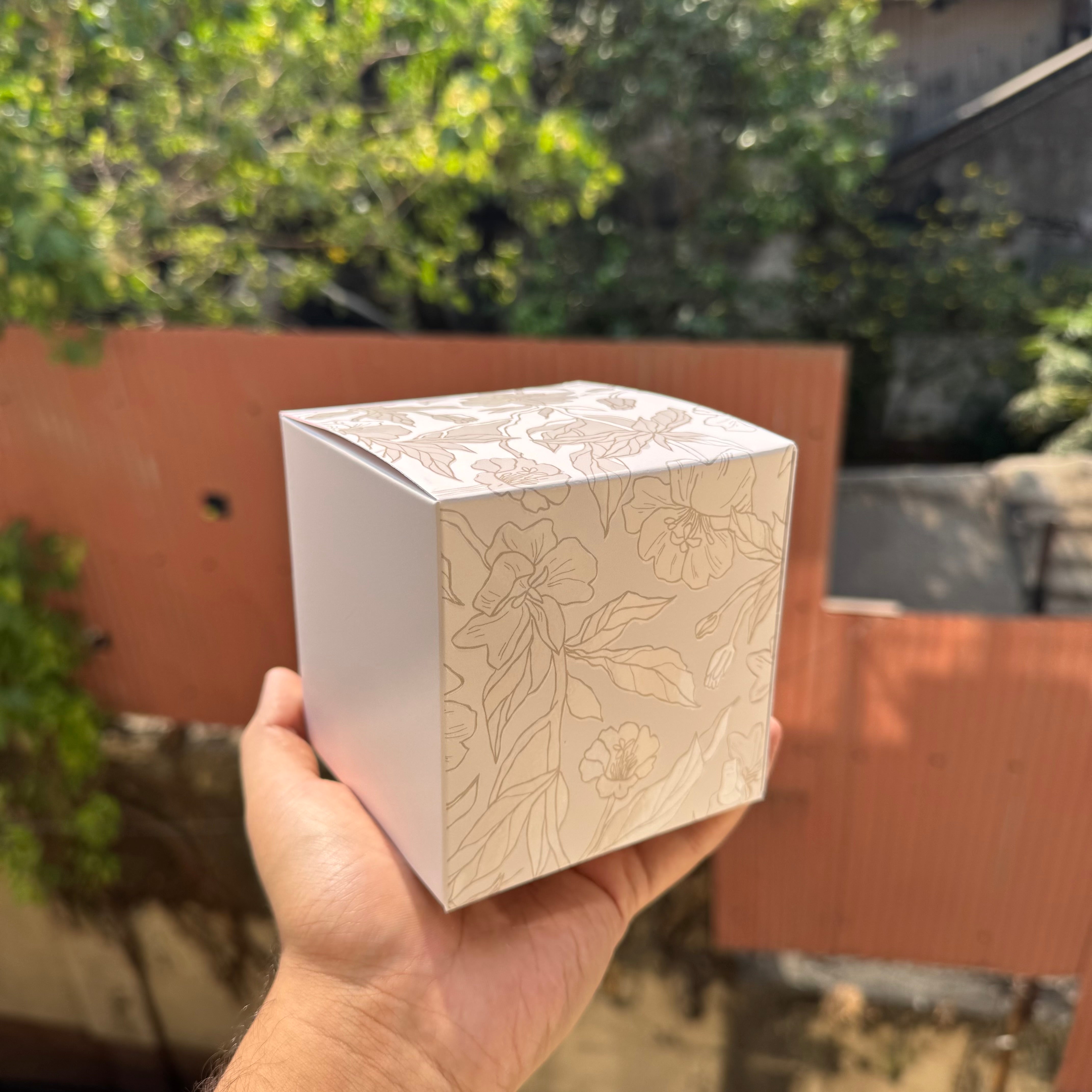 Floral Candle Box For Jar Candle (10pc)